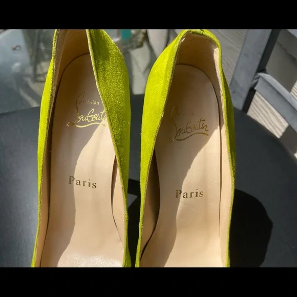 Louis Vuitton Green Daffy Red Bottoms Shoes